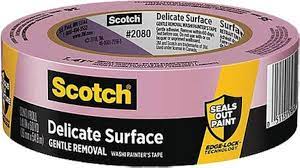 Scotch Delicate Surface Painter's Tape, 2080-36EC, 1.41 in x 60 yd (36 mm x 54.8 m)