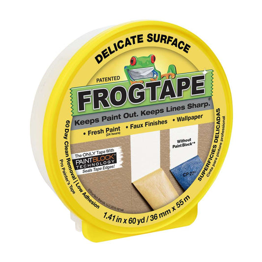 FrogTape® Delicate Surface Painter's Tape - Yellow, 1.41 in. x 60 yd.